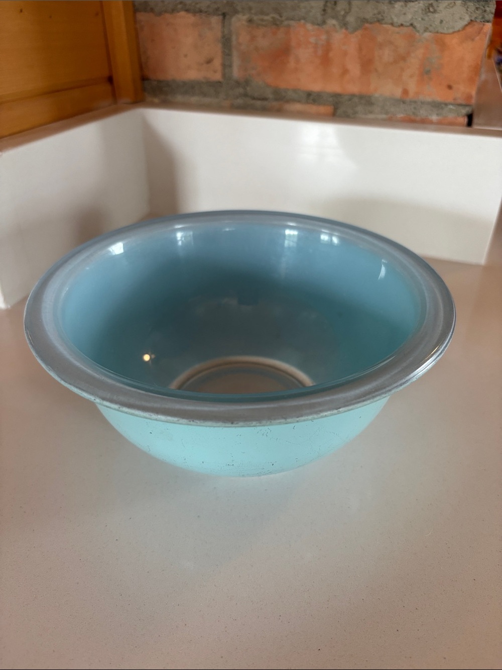 Vintage Pyrex Moody Blues Clear Bottom Mixing Bowl